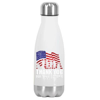 Thank You For Your Service Veteran Day Stainless Steel Insulated Water Bottle