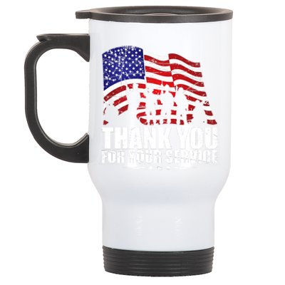 Thank You For Your Service Veteran Day Stainless Steel Travel Mug