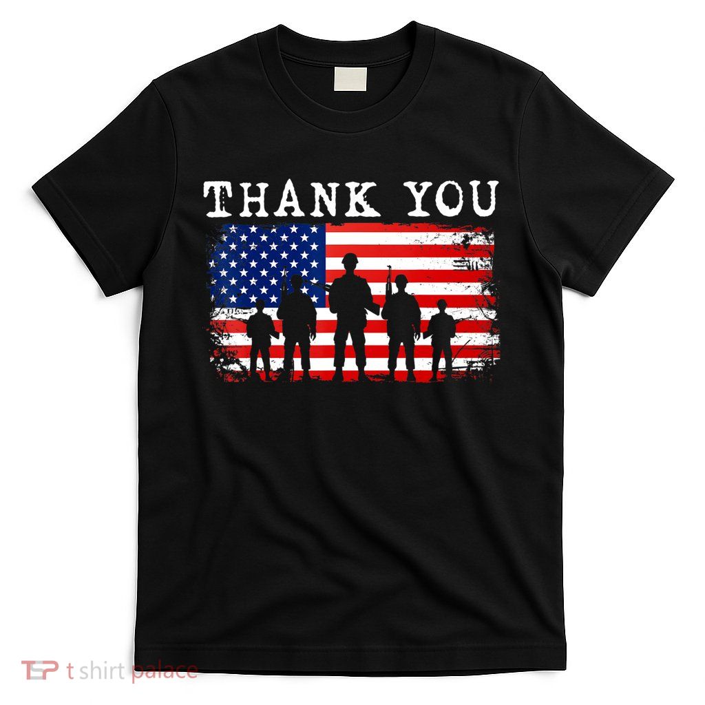 Thank You for your Service American Flag Patriotic Veterans T-Shirt