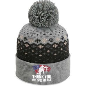 Thank You For Your Service Veteran Day The Baniff Cuffed Pom Beanie