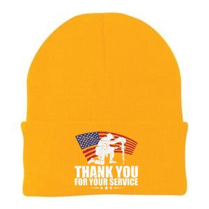 Thank You For Your Service Veteran Day Knit Cap Winter Beanie