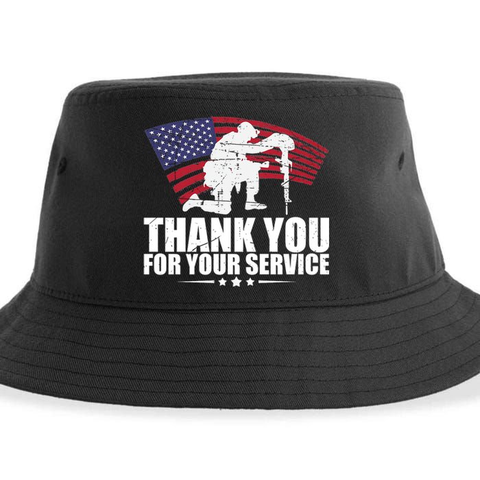 Thank You For Your Service Veteran Day Sustainable Bucket Hat