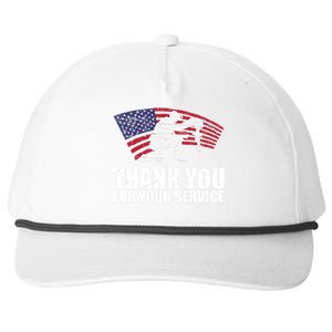 Thank You For Your Service Veteran Day Snapback Five-Panel Rope Hat