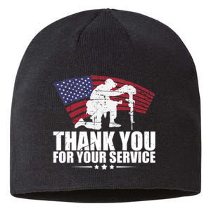 Thank You For Your Service Veteran Day Sustainable Beanie