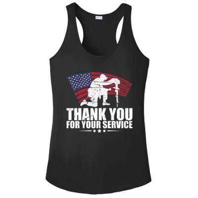 Thank You For Your Service Veteran Day Ladies PosiCharge Competitor Racerback Tank