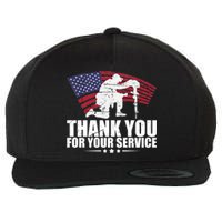 Thank You For Your Service Veteran Day Wool Snapback Cap