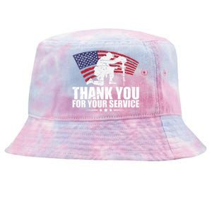 Thank You For Your Service Veteran Day Tie-Dyed Bucket Hat