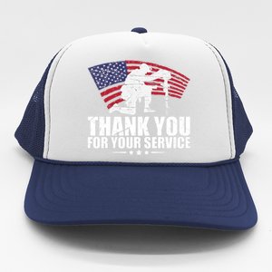 Thank You For Your Service Veteran Day Trucker Hat