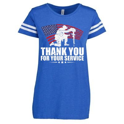 Thank You For Your Service Veteran Day Enza Ladies Jersey Football T-Shirt