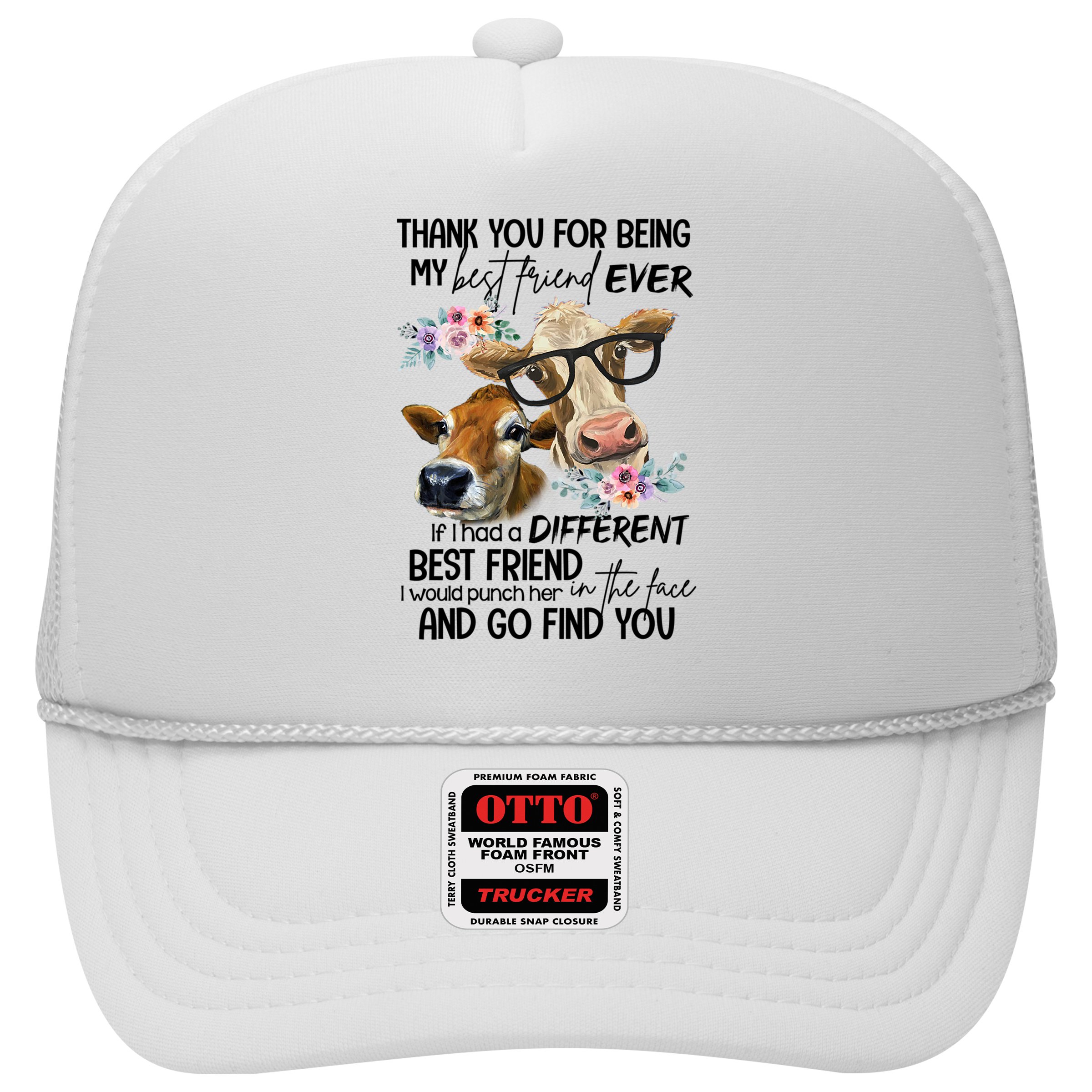 Thank You For Being My Best Friend Heifer Lover Country Farm Gift Hat
