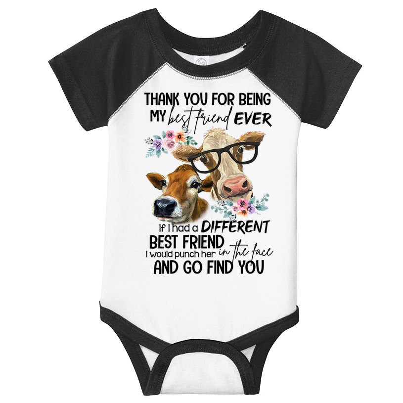 Thank You For Being My Best Friend Heifer Lover Country Farm Gift Infant Baby Jersey Bodysuit