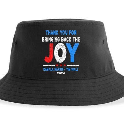 Thank You For Bringing Back The Joy Kamala Harris Tim Walz Sustainable Bucket Hat