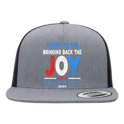 Thank You For Bringing Back The Joy Kamala Harris Tim Walz Flat Bill Trucker Hat