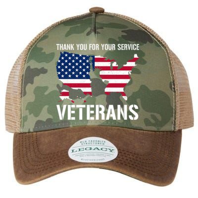 Thank You For Your Service Veterans Gift Veteran Day Gift Legacy Tie Dye Trucker Hat