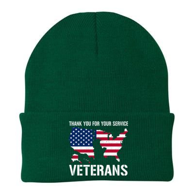 Thank You For Your Service Veterans Gift Veteran Day Gift Knit Cap Winter Beanie