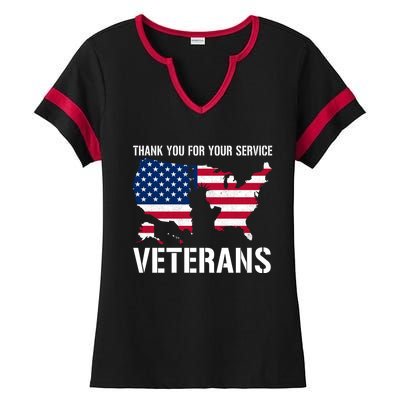 Thank You For Your Service Veterans Gift Veteran Day Gift Ladies Halftime Notch Neck Tee