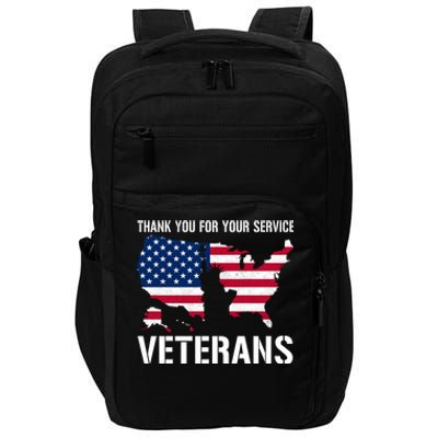 Thank You For Your Service Veterans Gift Veteran Day Gift Impact Tech Backpack