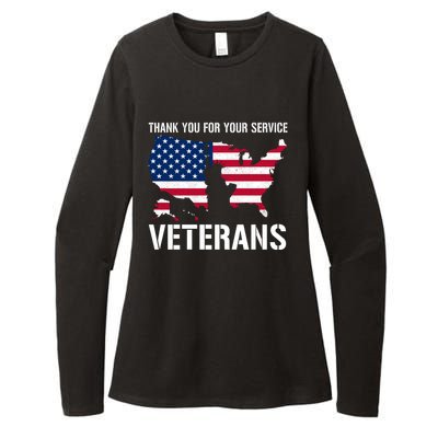 Thank You For Your Service Veterans Gift Veteran Day Gift Womens CVC Long Sleeve Shirt