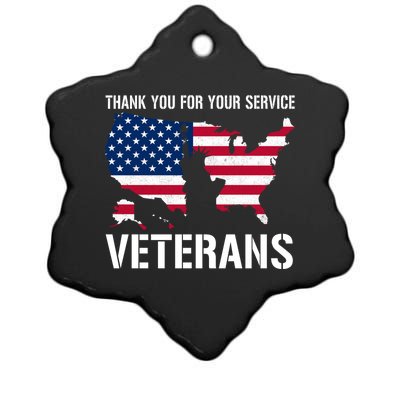 Thank You For Your Service Veterans Gift Veteran Day Gift Ceramic Star Ornament