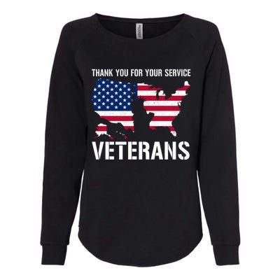 Thank You For Your Service Veterans Gift Veteran Day Gift Womens California Wash Sweatshirt