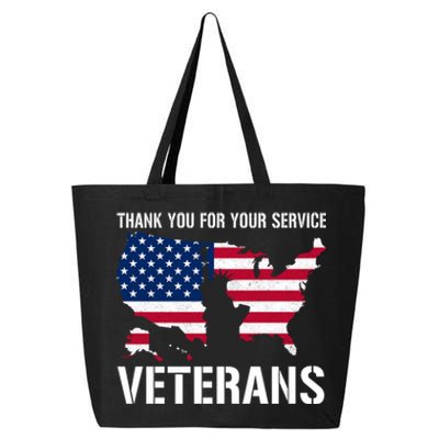 Thank You For Your Service Veterans Gift Veteran Day Gift 25L Jumbo Tote