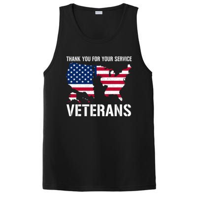 Thank You For Your Service Veterans Gift Veteran Day Gift PosiCharge Competitor Tank