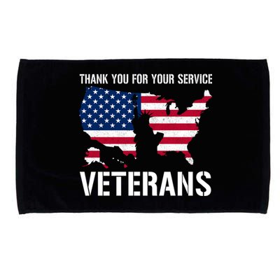 Thank You For Your Service Veterans Gift Veteran Day Gift Microfiber Hand Towel