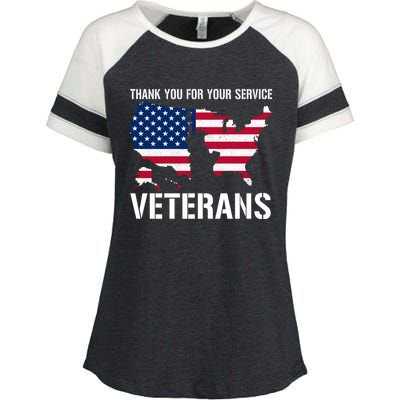 Thank You For Your Service Veterans Gift Veteran Day Gift Enza Ladies Jersey Colorblock Tee