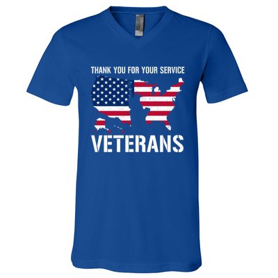 Thank You For Your Service Veterans Gift Veteran Day Gift V-Neck T-Shirt