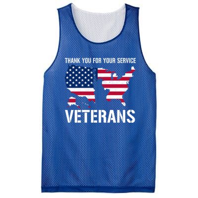 Thank You For Your Service Veterans Gift Veteran Day Gift Mesh Reversible Basketball Jersey Tank