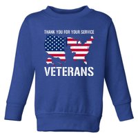 Thank You For Your Service Veterans Gift Veteran Day Gift Toddler Sweatshirt