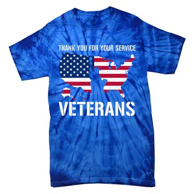 Thank You For Your Service Veterans Gift Veteran Day Gift Tie-Dye T-Shirt