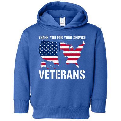 Thank You For Your Service Veterans Gift Veteran Day Gift Toddler Hoodie