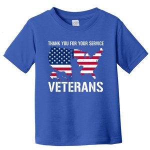 Thank You For Your Service Veterans Gift Veteran Day Gift Toddler T-Shirt