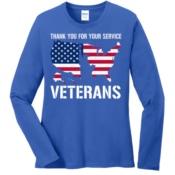 Thank You For Your Service Veterans Gift Veteran Day Gift Ladies Long Sleeve Shirt