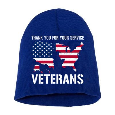 Thank You For Your Service Veterans Gift Veteran Day Gift Short Acrylic Beanie