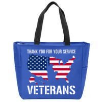 Thank You For Your Service Veterans Gift Veteran Day Gift Zip Tote Bag