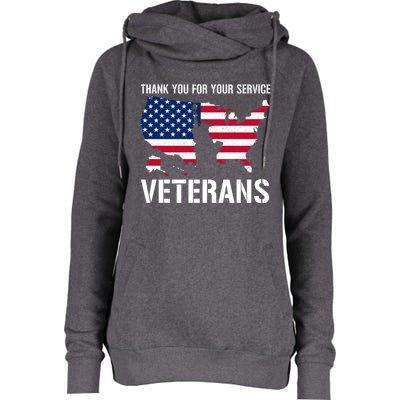 Thank You For Your Service Veterans Gift Veteran Day Gift Womens Funnel Neck Pullover Hood