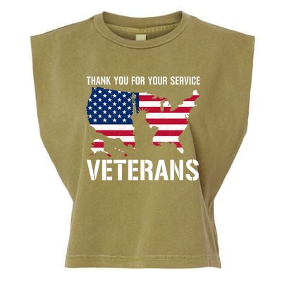 Thank You For Your Service Veterans Gift Veteran Day Gift Garment-Dyed Women's Muscle Tee