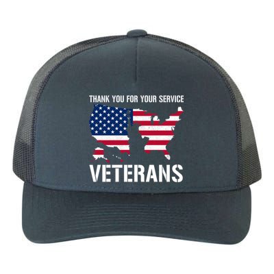 Thank You For Your Service Veterans Gift Veteran Day Gift Yupoong Adult 5-Panel Trucker Hat