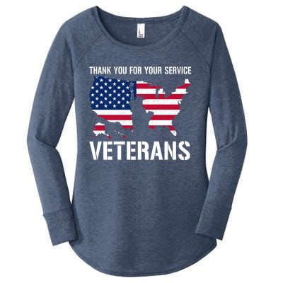 Thank You For Your Service Veterans Gift Veteran Day Gift Women's Perfect Tri Tunic Long Sleeve Shirt