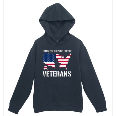 Thank You For Your Service Veterans Gift Veteran Day Gift Urban Pullover Hoodie