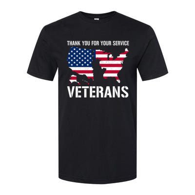 Thank You For Your Service Veterans Gift Veteran Day Gift Softstyle CVC T-Shirt