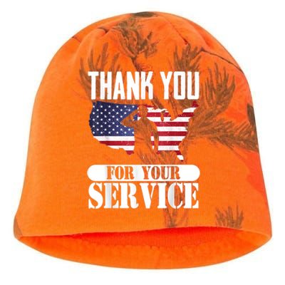 Thank You For Your Service Patriotic Veterans Day Kati - Camo Knit Beanie