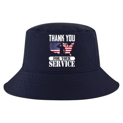 Thank You For Your Service Patriotic Veterans Day Cool Comfort Performance Bucket Hat