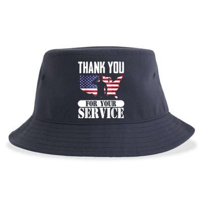 Thank You For Your Service Patriotic Veterans Day Sustainable Bucket Hat