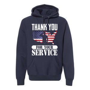 Thank You For Your Service Patriotic Veterans Day Premium Hoodie