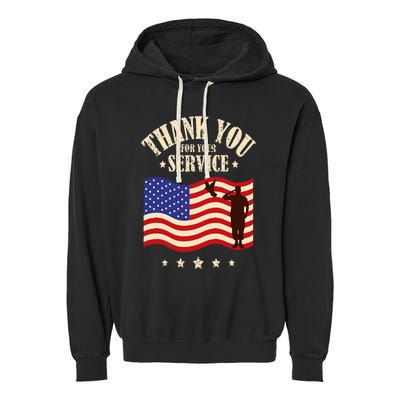 Thank you for your service veterans Garment-Dyed Fleece Hoodie