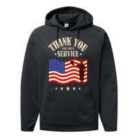 Thank you for your service veterans Performance Fleece Hoodie