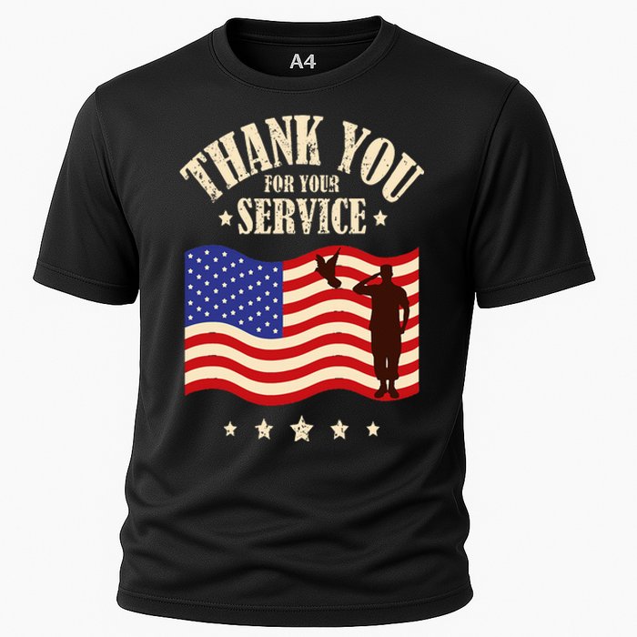 Thank you for your service veterans Cooling Performance Crew T-Shirt